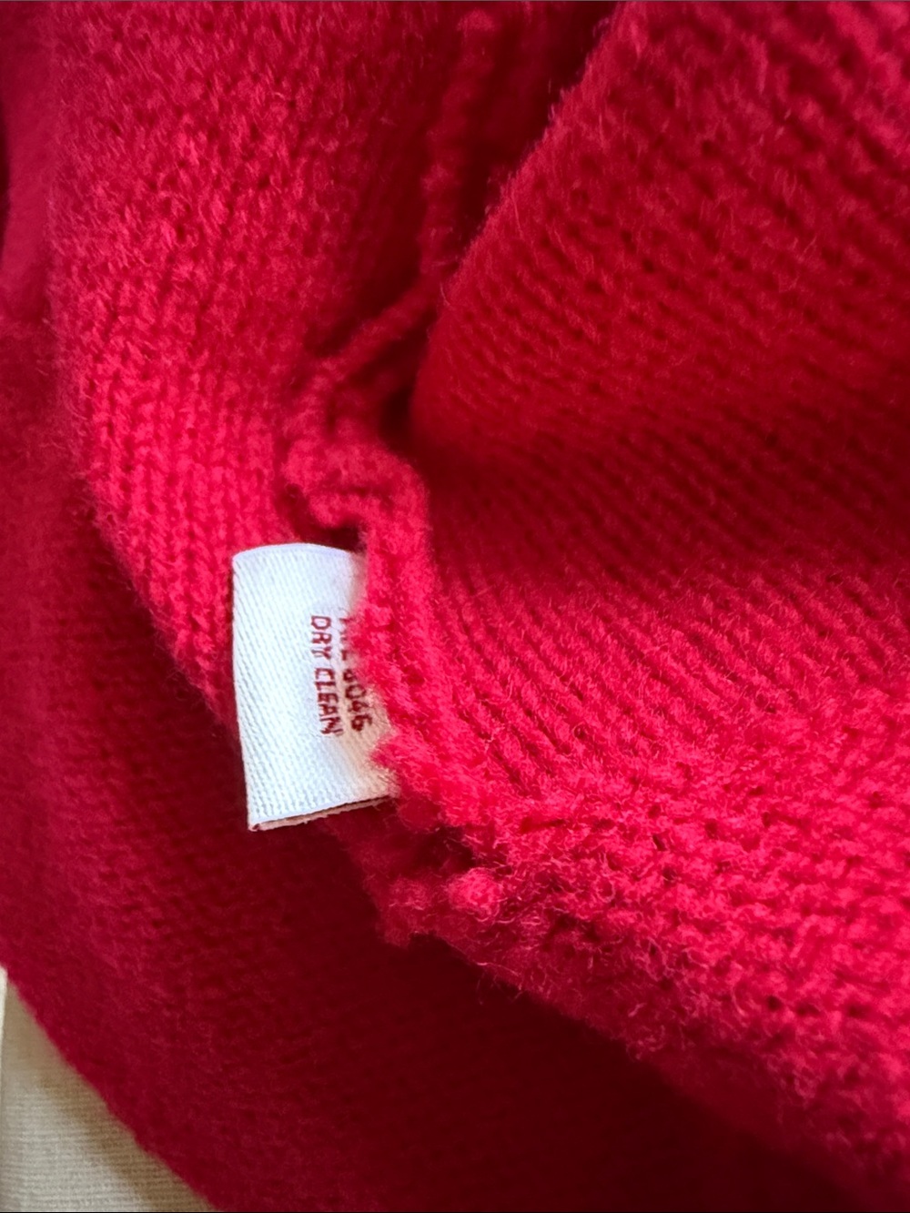 JM Collection 100% Wool Red Sweater Jacket Button Cardigan M - Picture 8 of 8